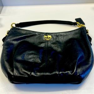 Vintage Coach Black Leather Bag